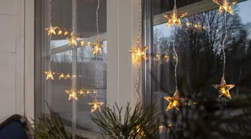 Star Curtain lysgardin 180 cm - transparent - Belysning - Dekorasjonsbelysning - Dekorativ innendørsbelysning - Lysslynge innendørs