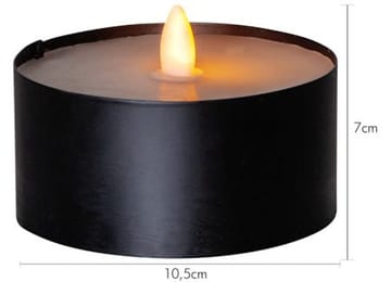 Torch Candle LED-lys 10,5 cm - svart - Belysning - Dekorasjonsbelysning - Dekorativ innendørsbelysning - Batteridrevne lys