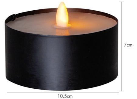 Torch Candle LED-lys 10,5 cm - svart - Belysning - Dekorasjonsbelysning - Dekorativ innendørsbelysning - Batteridrevne lys