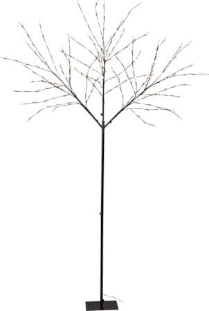 Albero dekorasjonstre med belysning 250 cm - svart med hvite lyspunkter - Belysning - Dekorasjonsbelysning - Dekorativ utendørsbelysning - Lyslenke utendørs