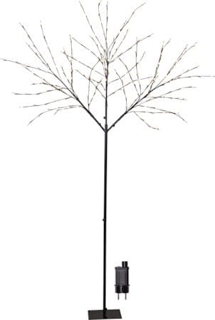 Albero dekorasjonstre med belysning 250 cm - svart med hvite lyspunkter - Belysning - Dekorasjonsbelysning - Dekorativ utendørsbelysning - Lyslenke utendørs
