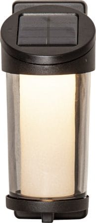 Alippa solcellevegglykt 8,5 cm - svart med røykfarget glass - Belysning - Dekorasjonsbelysning - Dekorativ utendørsbelysning - LED-belysning utendørs
