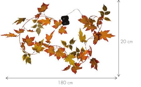 Autumn Girlander - Oransje høstfarger - Belysning - Dekorasjonsbelysning - Dekorativ utendørsbelysning - Lyslenke utendørs