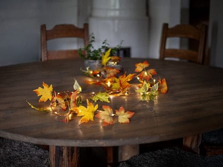Autumn Girlander - Oransje høstfarger - Belysning - Dekorasjonsbelysning - Dekorativ utendørsbelysning - Lyslenke utendørs