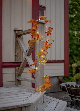 Autumn Girlander - Oransje høstfarger - Belysning - Dekorasjonsbelysning - Dekorativ utendørsbelysning - Lyslenke utendørs