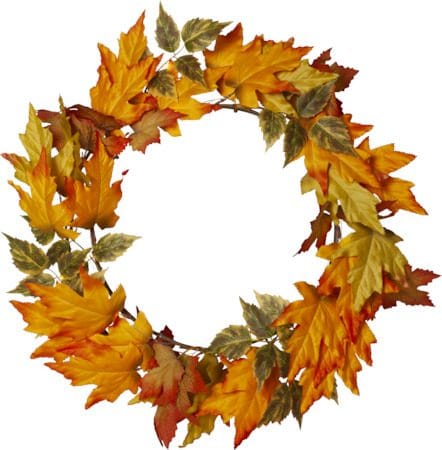 Autumn krans med belysning 45 cm - oransje - Belysning - Dekorasjonsbelysning - Dekorativ utendørsbelysning - Lyslenke utendørs