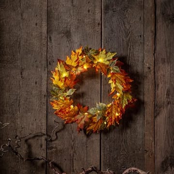 Autumn krans med belysning 45 cm - oransje - Belysning - Dekorasjonsbelysning - Dekorativ utendørsbelysning - Lyslenke utendørs