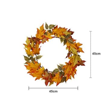 Autumn krans med belysning 45 cm - oransje - Belysning - Dekorasjonsbelysning - Dekorativ utendørsbelysning - Lyslenke utendørs