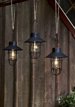 Cage solcelledekorasjon 18 cm - svart - Belysning - Dekorasjonsbelysning - Dekorativ utendørsbelysning - LED-belysning utendørs