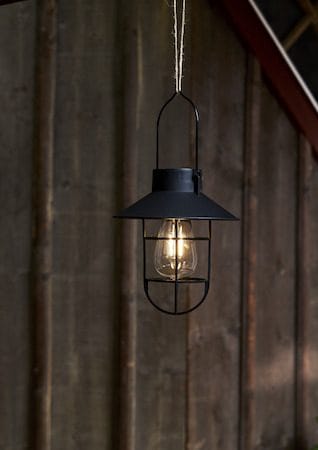 Cage solcelledekorasjon 18 cm - svart - Belysning - Dekorasjonsbelysning - Dekorativ utendørsbelysning - LED-belysning utendørs