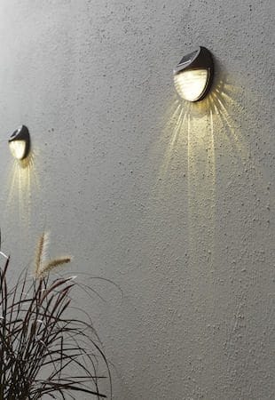 Fency 3-pakning solcellevegglykt 11 cm - brun - Belysning - Dekorasjonsbelysning - Dekorativ utendørsbelysning - LED-belysning utendørs