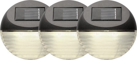 Fency 3-pakning solcellevegglykt 11 cm - brun - Belysning - Dekorasjonsbelysning - Dekorativ utendørsbelysning - LED-belysning utendørs