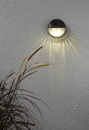 Fency 3-pakning solcellevegglykt 11 cm - brun - Belysning - Dekorasjonsbelysning - Dekorativ utendørsbelysning - LED-belysning utendørs