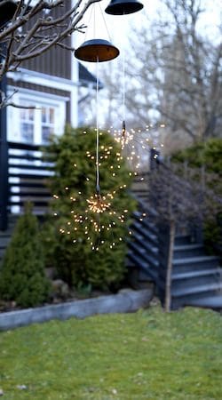 Firework Solar solcelledekorasjon 26 cm - svart - Belysning - Dekorasjonsbelysning - Dekorativ utendørsbelysning - LED-belysning utendørs
