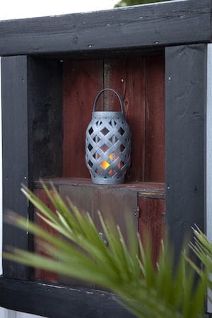 Flame solcellelykt 15 cm - grå - Belysning - Dekorasjonsbelysning - Dekorativ utendørsbelysning - LED-belysning utendørs