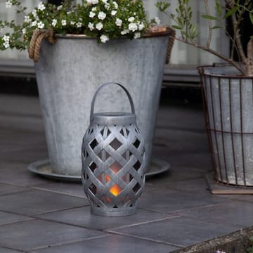 Flame solcellelykt 15 cm - grå - Belysning - Dekorasjonsbelysning - Dekorativ utendørsbelysning - LED-belysning utendørs