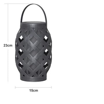 Flame solcellelykt 15 cm - grå - Belysning - Dekorasjonsbelysning - Dekorativ utendørsbelysning - LED-belysning utendørs