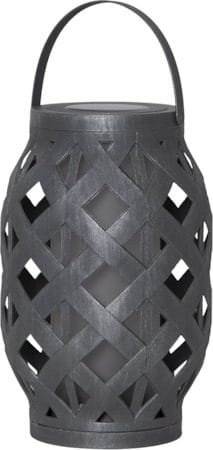 Flame solcellelykt 15 cm - grå - Belysning - Dekorasjonsbelysning - Dekorativ utendørsbelysning - LED-belysning utendørs