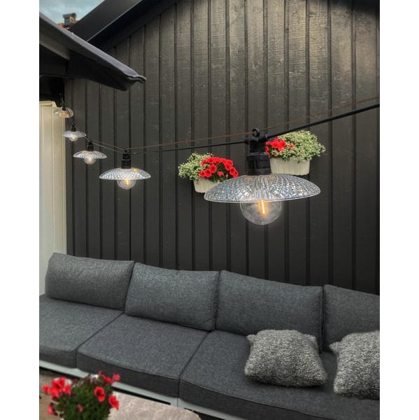 Glassy Light lysslynge - transparent med svart kabel - Belysning - Dekorasjonsbelysning - Dekorativ utendørsbelysning - Lyslenke utendørs