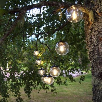 Globe solcellelysslynge 10 cm - svart og transparent - Belysning - Dekorasjonsbelysning - Dekorativ utendørsbelysning - LED-belysning utendørs
