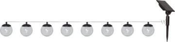 Globe solcellelysslynge 10 cm - svart og transparent - Belysning - Dekorasjonsbelysning - Dekorativ utendørsbelysning - LED-belysning utendørs