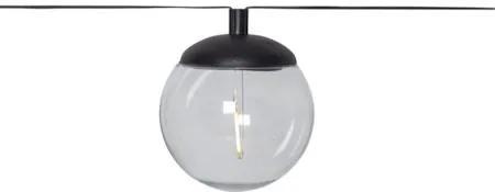 Globe solcellelysslynge 10 cm, svart og transparent