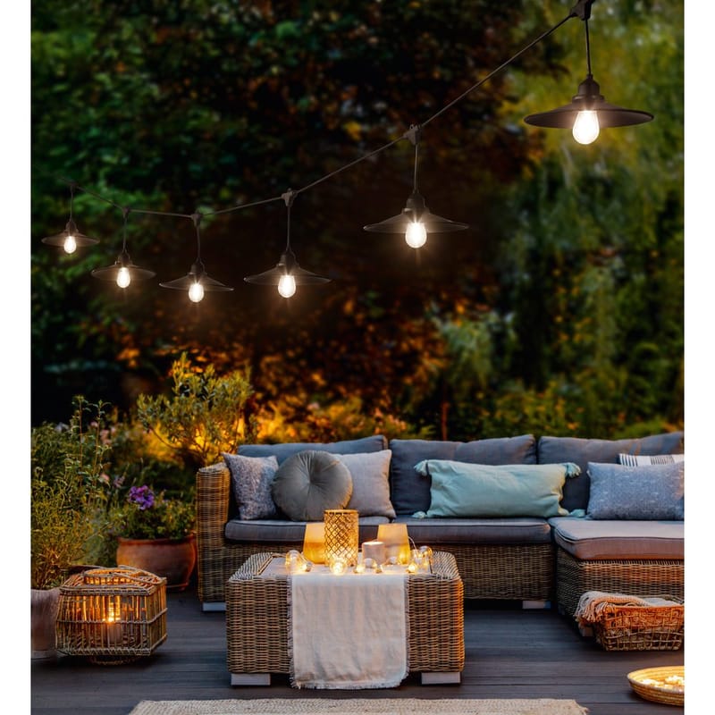 Lysslynge Chain - Med skjerm - Belysning - Dekorasjonsbelysning - Dekorativ utendørsbelysning - Lyslenke utendørs
