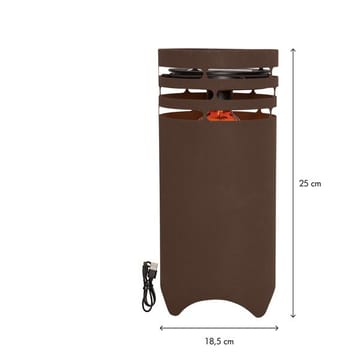 Marron Solcellelykt 40 cm - mørkebrun med ravfarget lampeskjerm - Belysning - Dekorasjonsbelysning - Dekorativ utendørsbelysning - LED-belysning utendørs