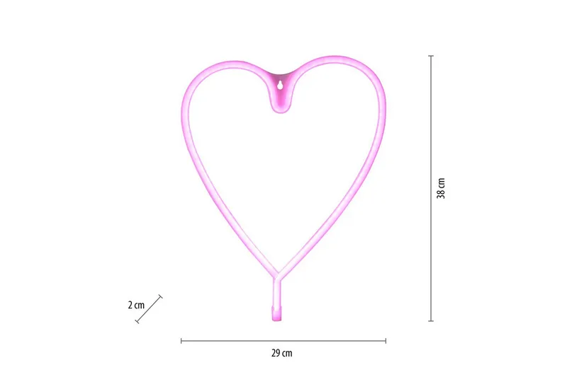 Neon-Heart Just Light Dekorativ Lampe - Belysning - Dekorasjonsbelysning - Dekorativ utendørsbelysning - Lysnett