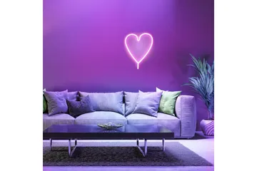 Neon-Heart Just Light Dekorativ Lampe - Belysning - Dekorasjonsbelysning - Dekorativ utendørsbelysning - Lysnett