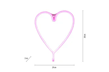 Neon-Heart Just Light Dekorativ Lampe - Belysning - Dekorasjonsbelysning - Dekorativ utendørsbelysning - Lysnett