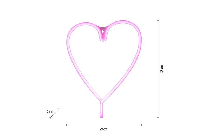 Neon-Heart Just Light Dekorativ Lampe - Belysning - Dekorasjonsbelysning - Dekorativ utendørsbelysning - Lysnett