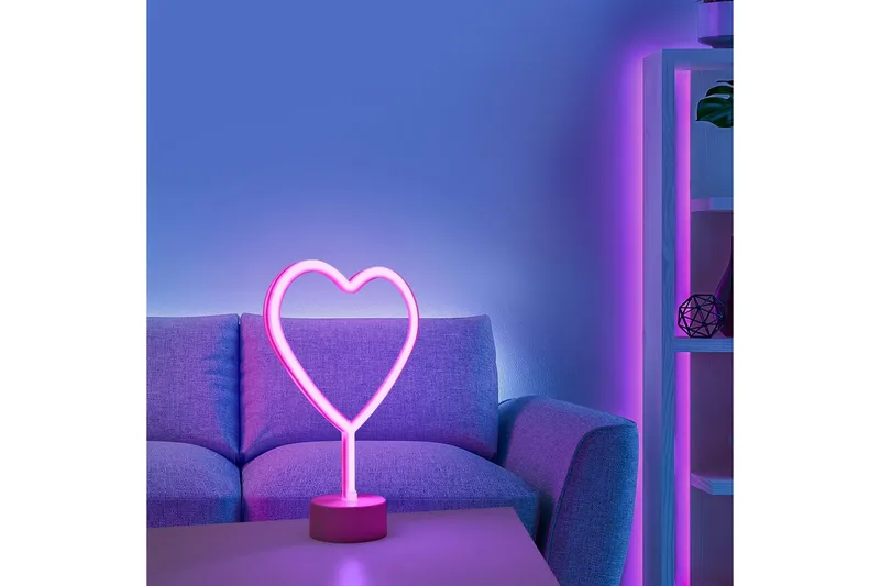 Neon-Heart Just Light Dekorativ Lampe - Belysning - Dekorasjonsbelysning - Dekorativ utendørsbelysning - Lysnett