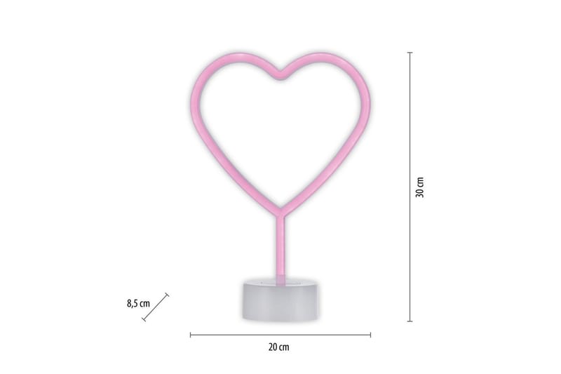 Neon-Heart Just Light Dekorativ Lampe - Belysning - Dekorasjonsbelysning - Dekorativ utendørsbelysning - Lysnett