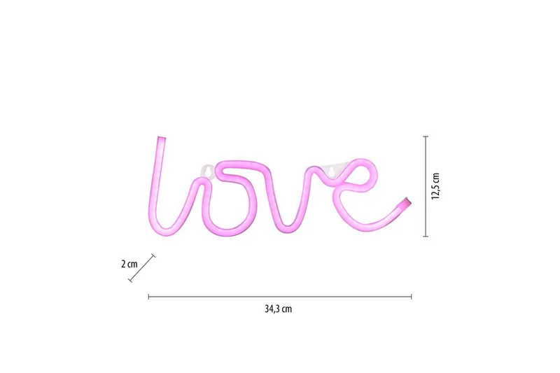 Neon-Kärlek Just Light Dekorativ Lampe - Belysning - Dekorasjonsbelysning - Dekorativ utendørsbelysning - Lysnett