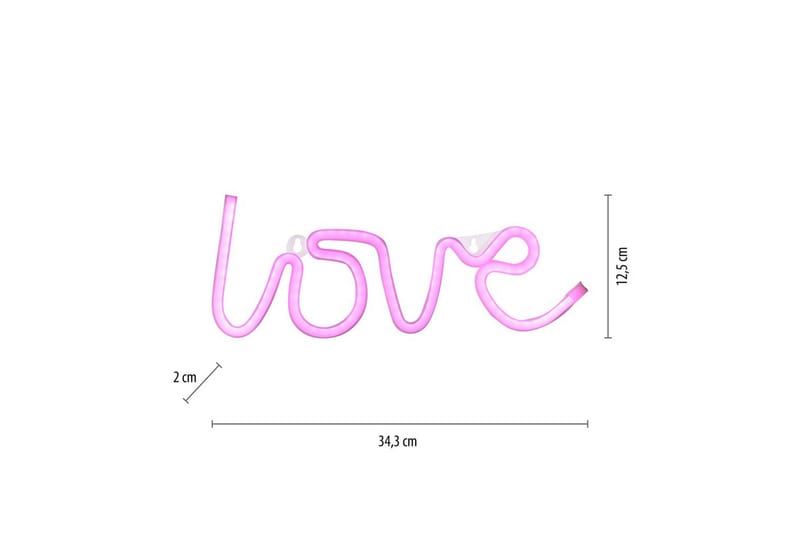 Neon-Kärlek Just Light Dekorativ Lampe - Belysning - Dekorasjonsbelysning - Dekorativ utendørsbelysning - Lysnett