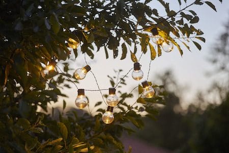 Partaj Solar solcelleslynge - svart og transparent - Belysning - Dekorasjonsbelysning - Dekorativ utendørsbelysning - Lyslenke utendørs
