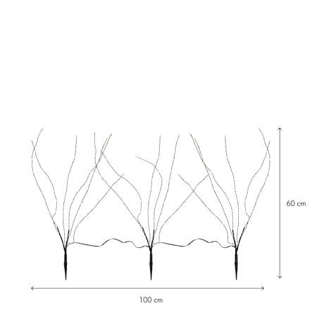 Reedy dekorasjonsgren med belysning 60 cm - svart - Belysning - Dekorasjonsbelysning - Dekorativ utendørsbelysning - Lyslenke utendørs