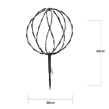 Sphere utendørsdekorasjon med belysning 30 cm - Svart - Belysning - Dekorasjonsbelysning - Dekorativ utendørsbelysning - Lyslenke utendørs