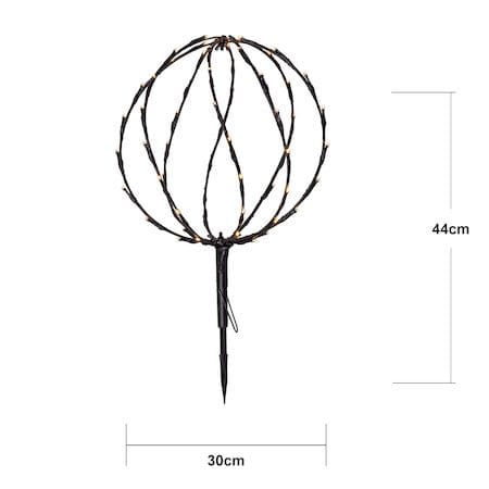 Sphere utendørsdekorasjon med belysning 30 cm - Svart - Belysning - Dekorasjonsbelysning - Dekorativ utendørsbelysning - Lyslenke utendørs