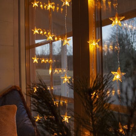 Star Curtain lysgardin 90 cm - transparent - Belysning - Dekorasjonsbelysning - Dekorativ utendørsbelysning - Lysnett
