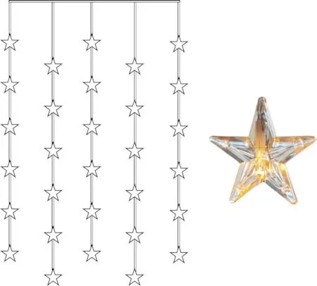 Star Curtain lysgardin 90 cm, transparent