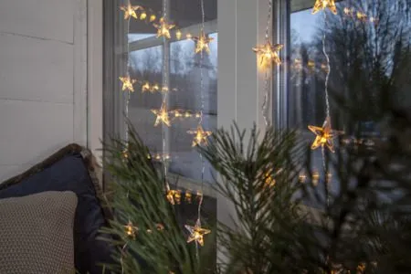 Star Curtain lysgardin 90 cm - transparent - Belysning - Dekorasjonsbelysning - Dekorativ utendørsbelysning - Lysnett