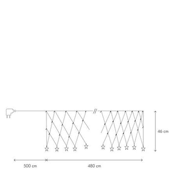 Starnet Lysnett 480 cm - Transparent - Belysning - Dekorasjonsbelysning - Dekorativ utendørsbelysning - Lyslenke utendørs