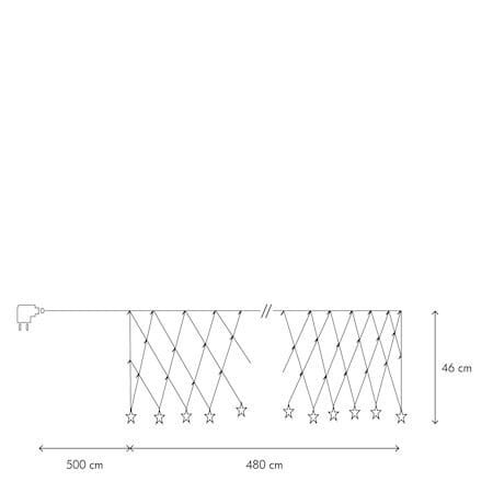 Starnet Lysnett 480 cm - Transparent - Belysning - Dekorasjonsbelysning - Dekorativ utendørsbelysning - Lyslenke utendørs