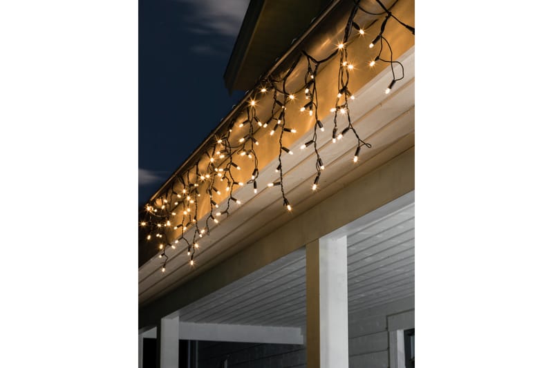Tillegg istapp 100 LED Svart - Balkongbelysning - Terrassebelysning - Hagebelysning - Lyslenke utendørs