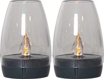 Tropea solcelledekorasjon 6 cm - transparent og grafitt - Belysning - Dekorasjonsbelysning - Dekorativ utendørsbelysning - LED-belysning utendørs