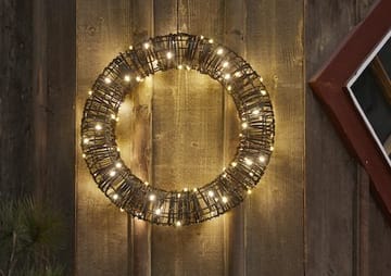 Vicke Wreath utendørs dekorasjonsbelysning 40 cm - brun - Belysning - Dekorasjonsbelysning - Dekorativ utendørsbelysning - Lyslenke utendørs