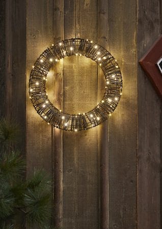 Vicke Wreath utendørs dekorasjonsbelysning 40 cm - brun - Belysning - Dekorasjonsbelysning - Dekorativ utendørsbelysning - Lyslenke utendørs