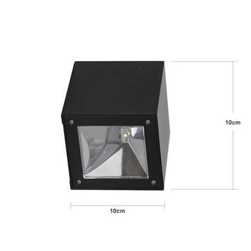 Wally Cube solcellevegglykt 10 cm - svart - Belysning - Dekorasjonsbelysning - Dekorativ utendørsbelysning - LED-belysning utendørs